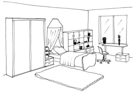 Раскраска комната