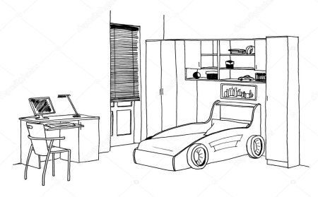 Раскраска комната с телевизором