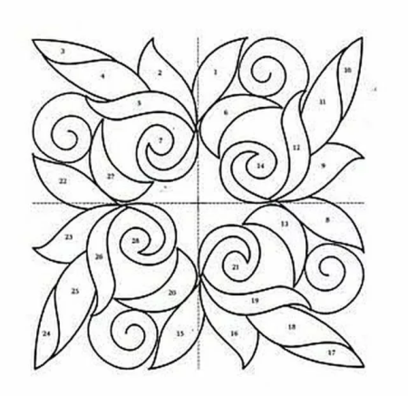 Схемы машинной Стежки для квилтинга