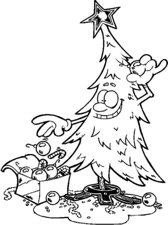 Трафарет елки для вырезания