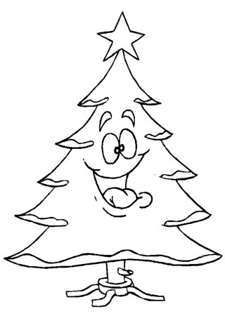 Новогодняя елка трафарет