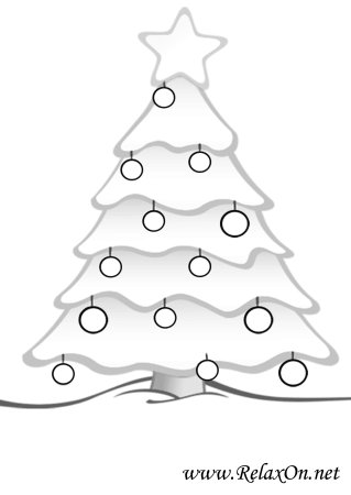 Трафарет "елка"