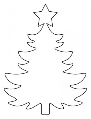 Елка трафарет для детей
