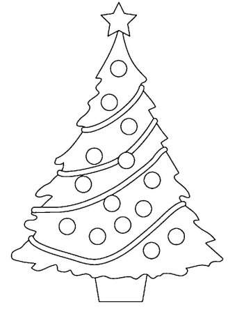 Елка раскраска