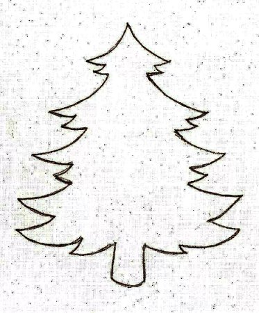 Раскраска елка без игрушек