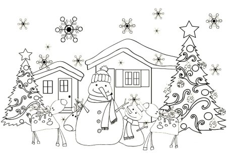 Новогодние домики на окна