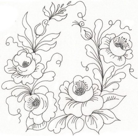 Роспись по дереву трафареты