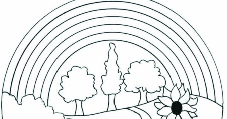 Раскраска природа Радуга