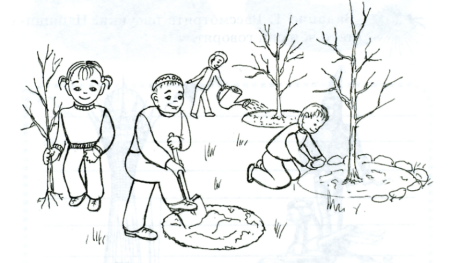 Весенние работы раскраска