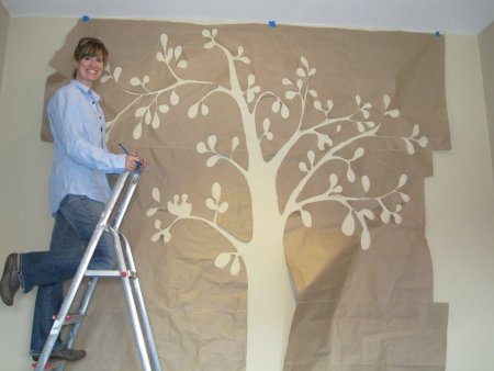 Трафарет дерево на стену под покраску