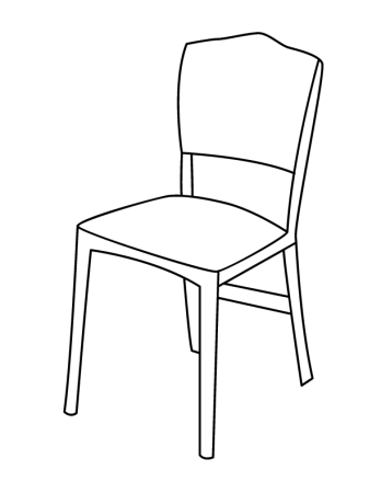 Стул раскраска для детей