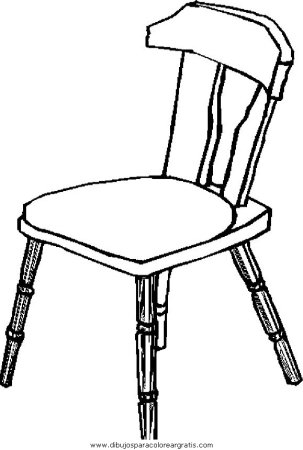 Стул раскраска для детей
