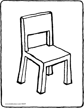 Стул раскраска