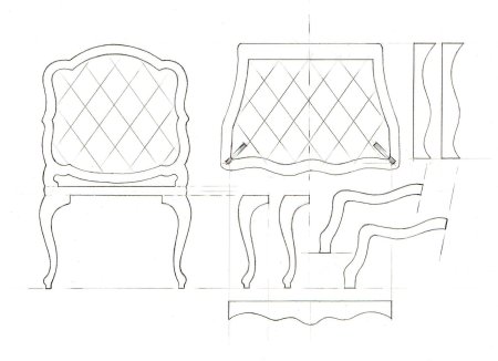 Стулья для кухни карандашом