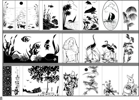 Трафареты для гравировки по стеклу