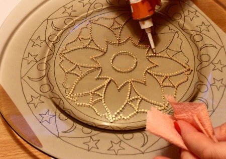 Рисование контуром по стеклу