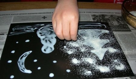 Техника рисования солью