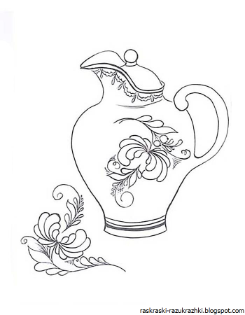 Чайник гжельской росписи для детей