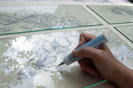 Контур для витража краска