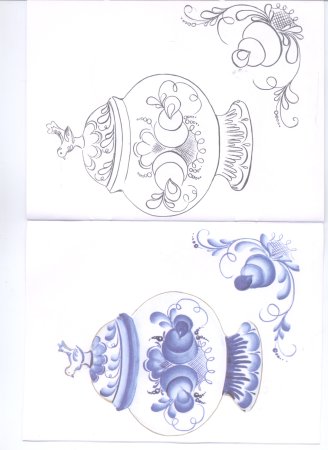 Раскраска Гжель старшая группа