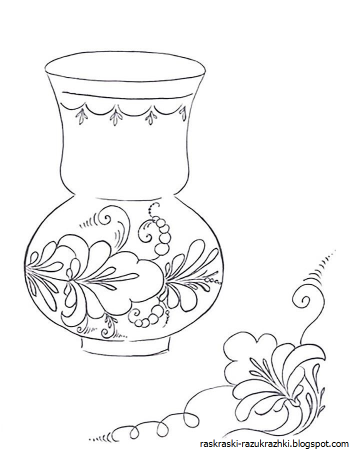 Эскиз чайного сервиза карандашом