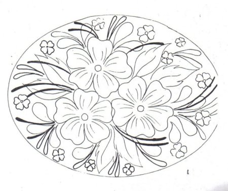 Трафареты посуды для хохломской росписи для дошкольников