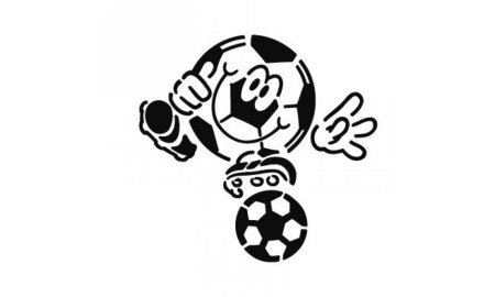 Футбольный мяч трафарет