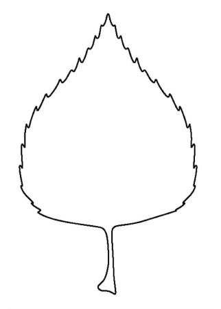 Березовый лист трафарет