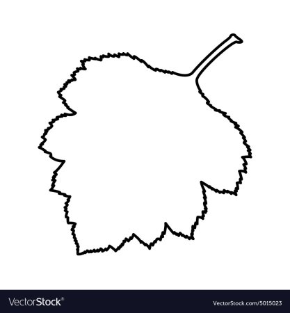 Березовый лист трафарет