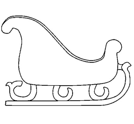 Сани трафарет