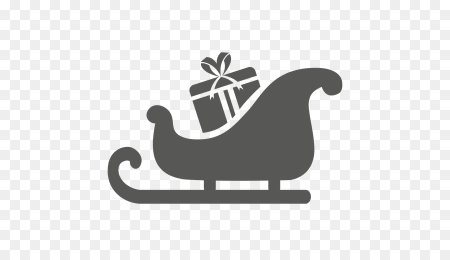 Сани трафарет новогодний