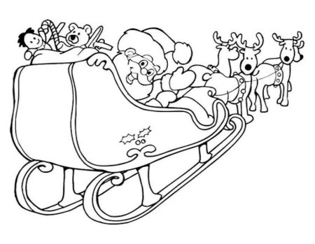 Новогодние трафареты дед Мороз на санях