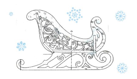 Сани сбоку контур