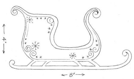 Сани сбоку контур