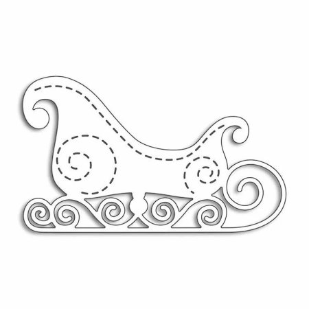 Санки трафарет