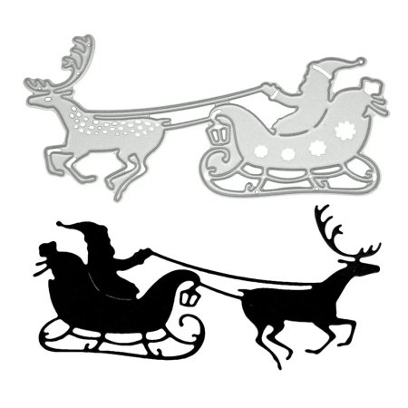 Новогодний олень с санями