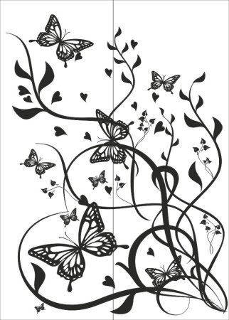 Трафареты для росписи бабочки