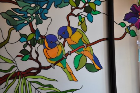 Витраж неразлучники