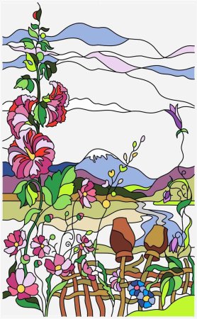 Витраж набросок