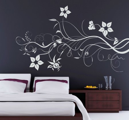 Трафареты для декора стен в спальне