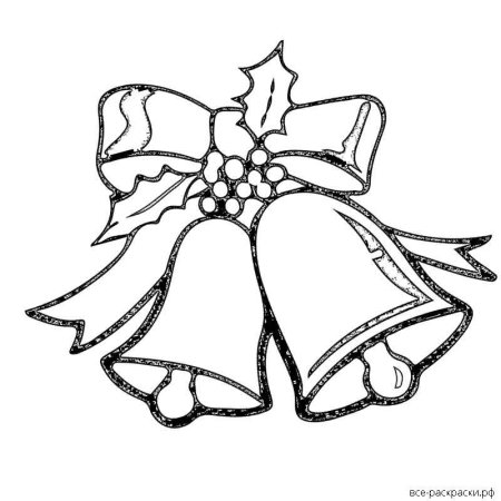 Раскраска колокольчик школьный