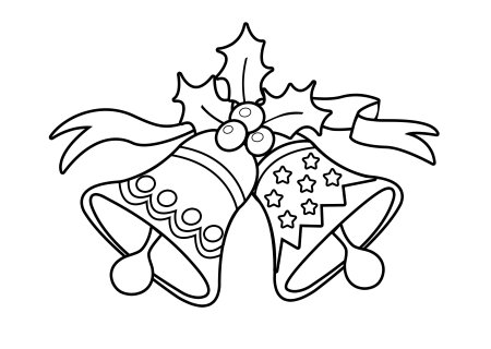 Колокольчики новогодние трафареты
