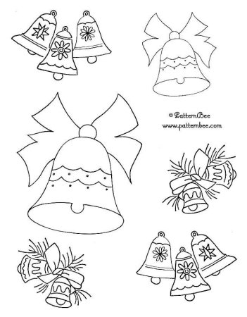Колокольчик новогодний шаблон
