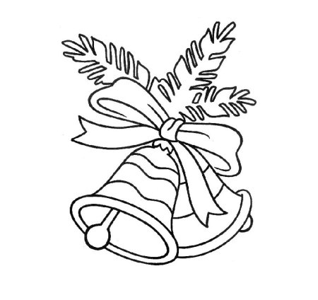 Новогодние колокольчики раскраска