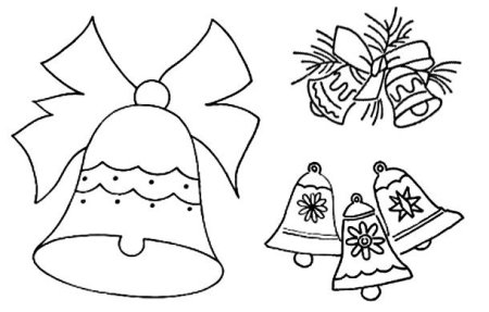 Трафареты на новый год колокольчики