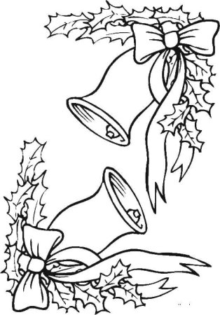 Новогодние колокольчики раскраска