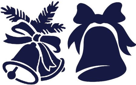 Трафарет колокольчика для вырезания