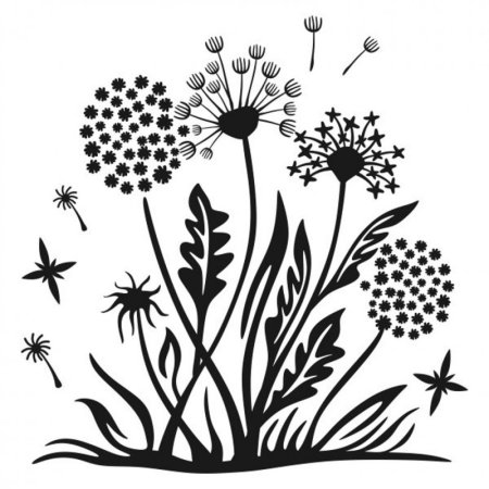 Трафареты растения