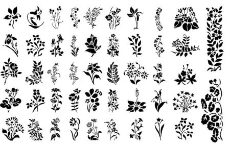 Цветы в кривых для Корела