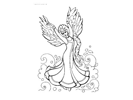 Сказка о царе Салтане принцесса лебедь раскраска